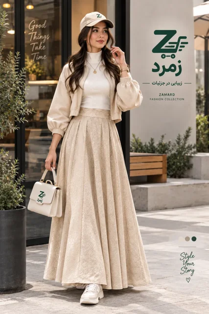 دامن بافت بلند زنانه, خرید دامن زنانه, قیمت دامن بافتی, استایل پاییز و زمستان, دامن زنانه شیک,