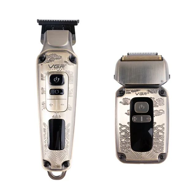 ماشین اصلاح موی سر و صورت وی جی ار مدل V-641 با تیغه سرامیکی و تیتانیومی، ضد آب با گواهی I 102111537