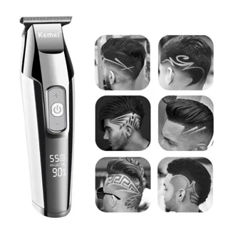 ماشین اصلاح موی صورت کیمی مدل KM-5027 با تیغه تیتانیوم پیشرفته، باتری قابل شارژ با 240 دقی 102109973